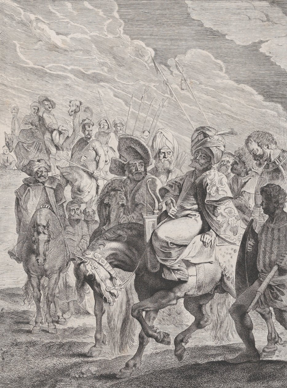 Ein türkischer Prinz zu Pferd, ca. 1620-25 von Pieter Soutman