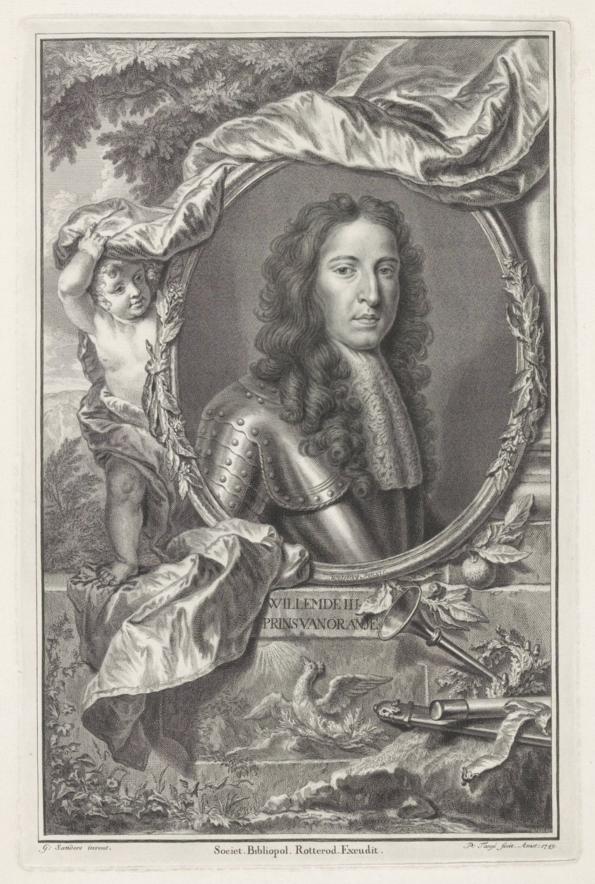 Porträt von Wilhelm III., Prinz von Oranien von Pieter Tanjé