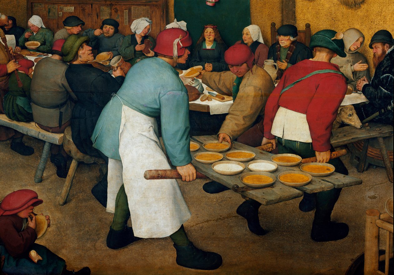Die Hochzeitsreise (Detail) von Pieter Bruegel the Elder