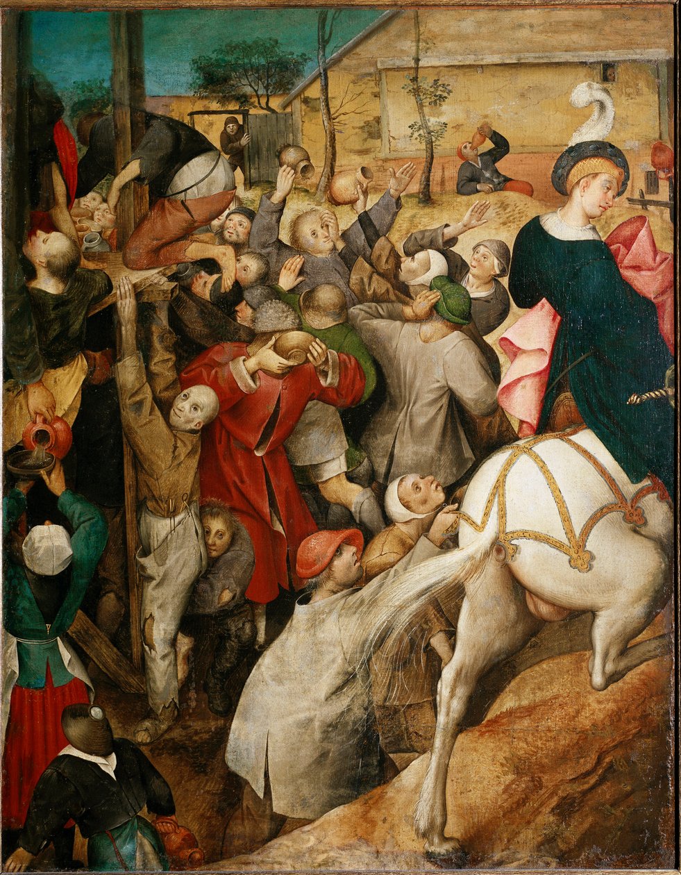 Der Wein des Heiligen Martin (Detail) von Pieter Bruegel the Elder