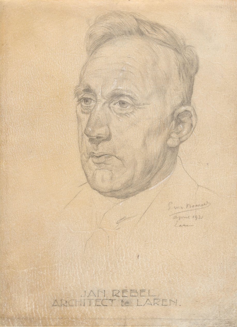 Porträt des Architekten Jan Rebel von Pieter Willem van Baarsel