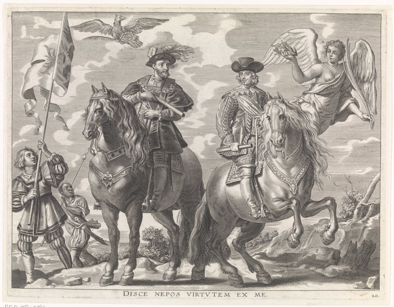 Karl V. und Ferdinand zu Pferd von Pieter de Jode (II)