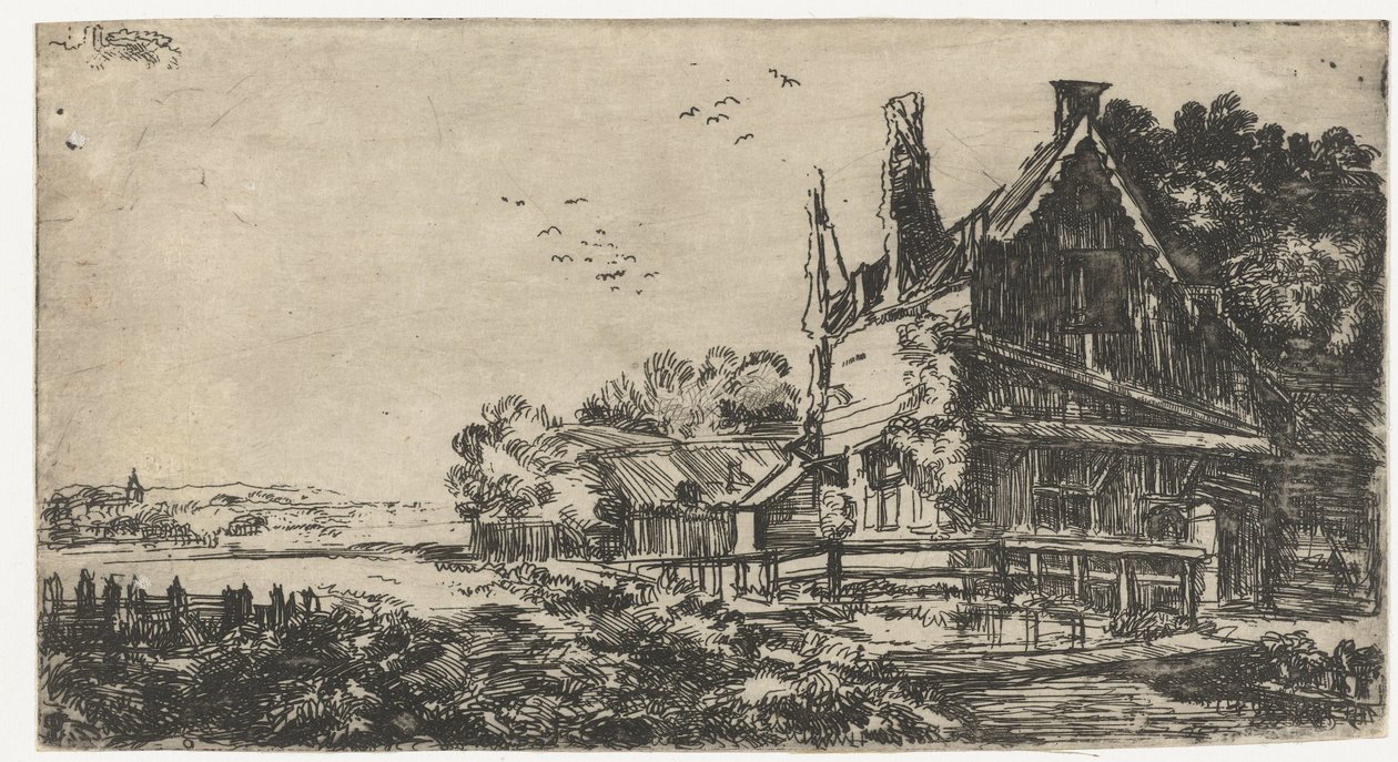 Haus mit den drei Schornsteinen von Pieter de With (attributed to)