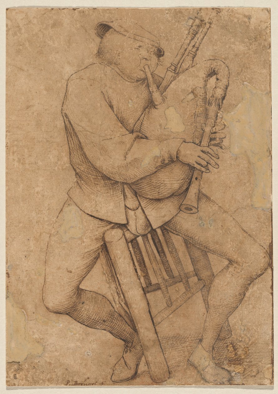 Der Dudelsackspieler, um 1562 von Pieter the Elder Bruegel