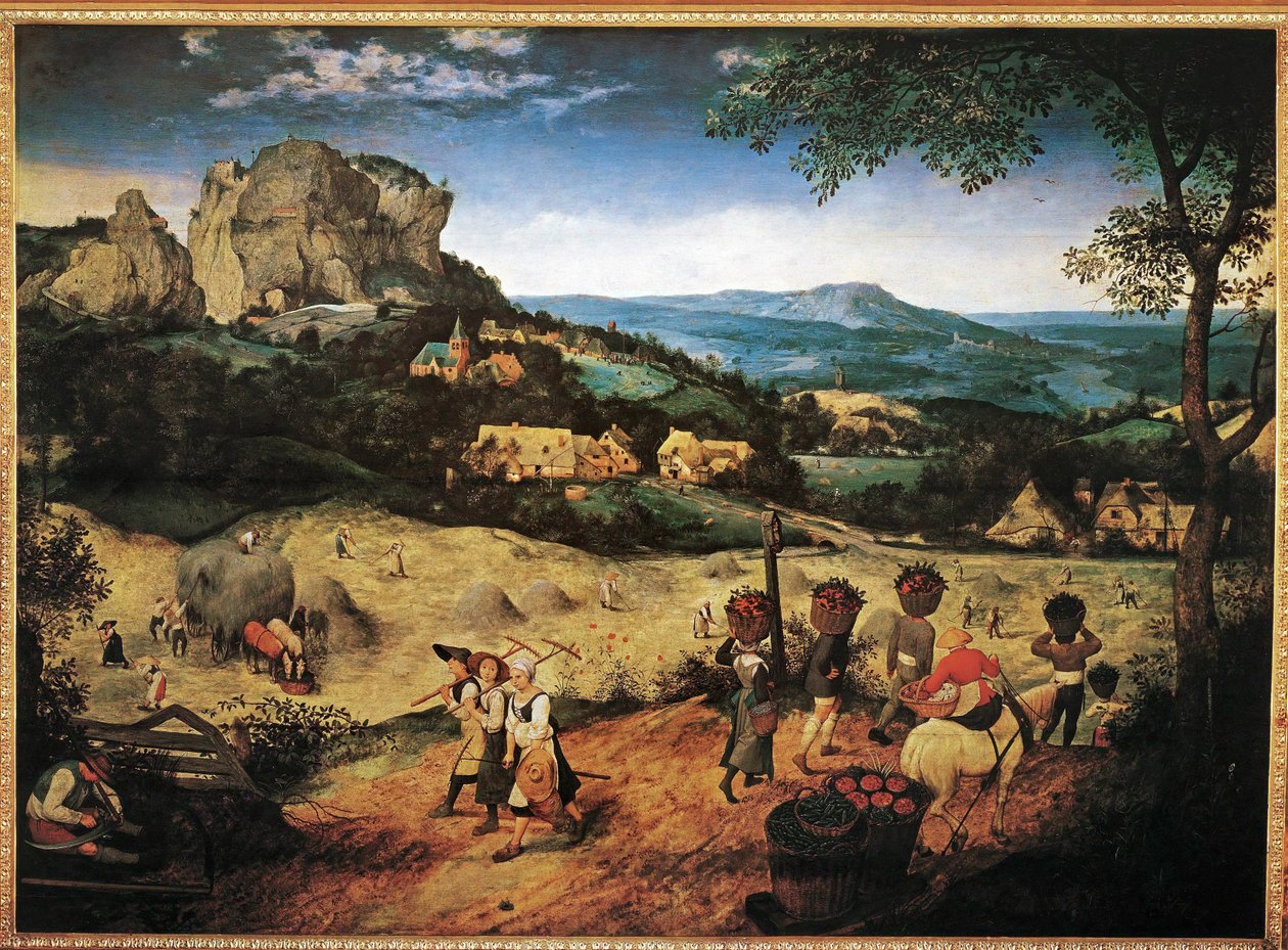 Die Heuernte aus der Serie von sechs Gemälden Die Jahreszeiten von Pieter the Elder Bruegel