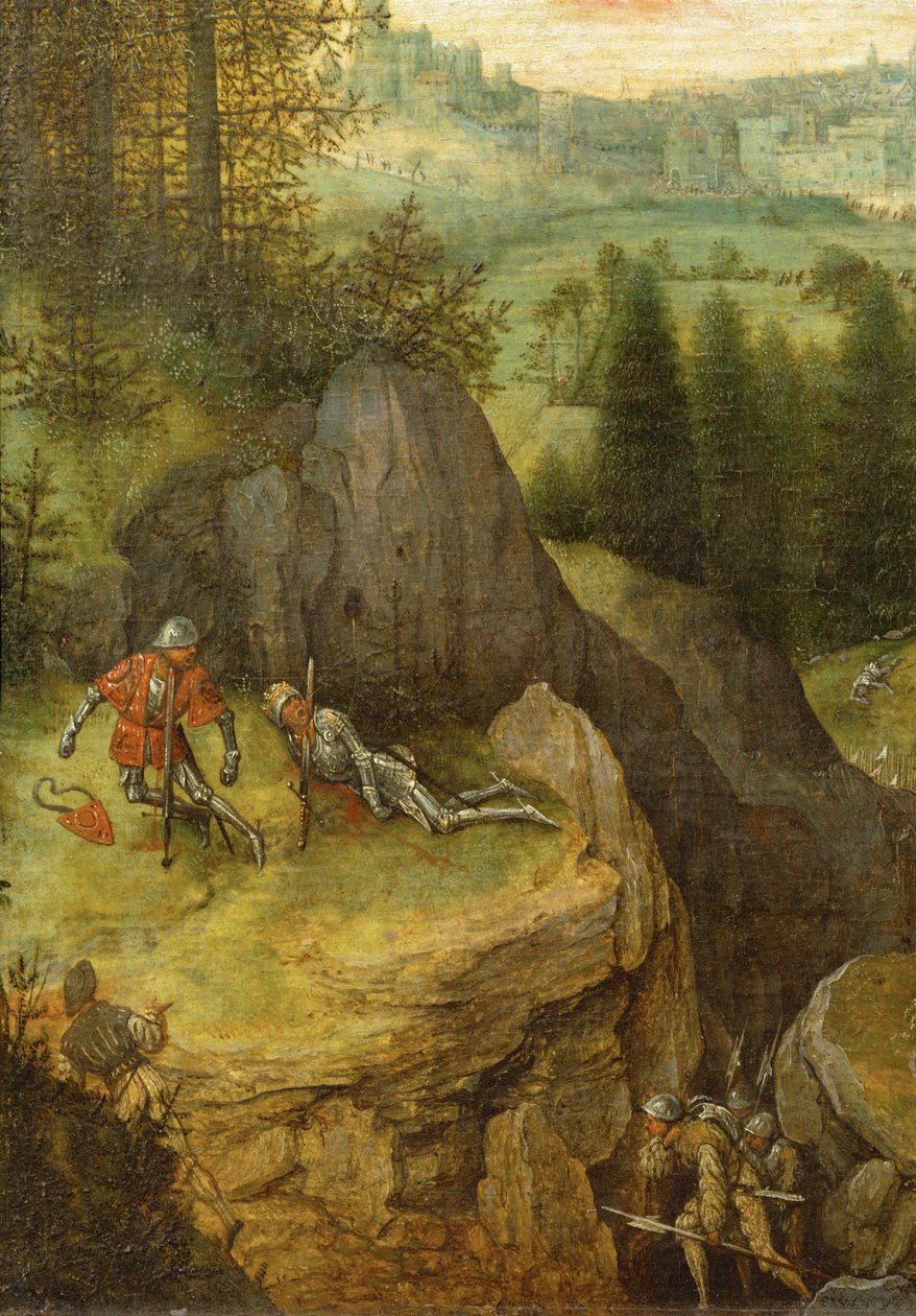 Der Selbstmord Sauls in der Schlacht gegen die Philister auf dem Berg Gilboa von Pieter the Elder Bruegel