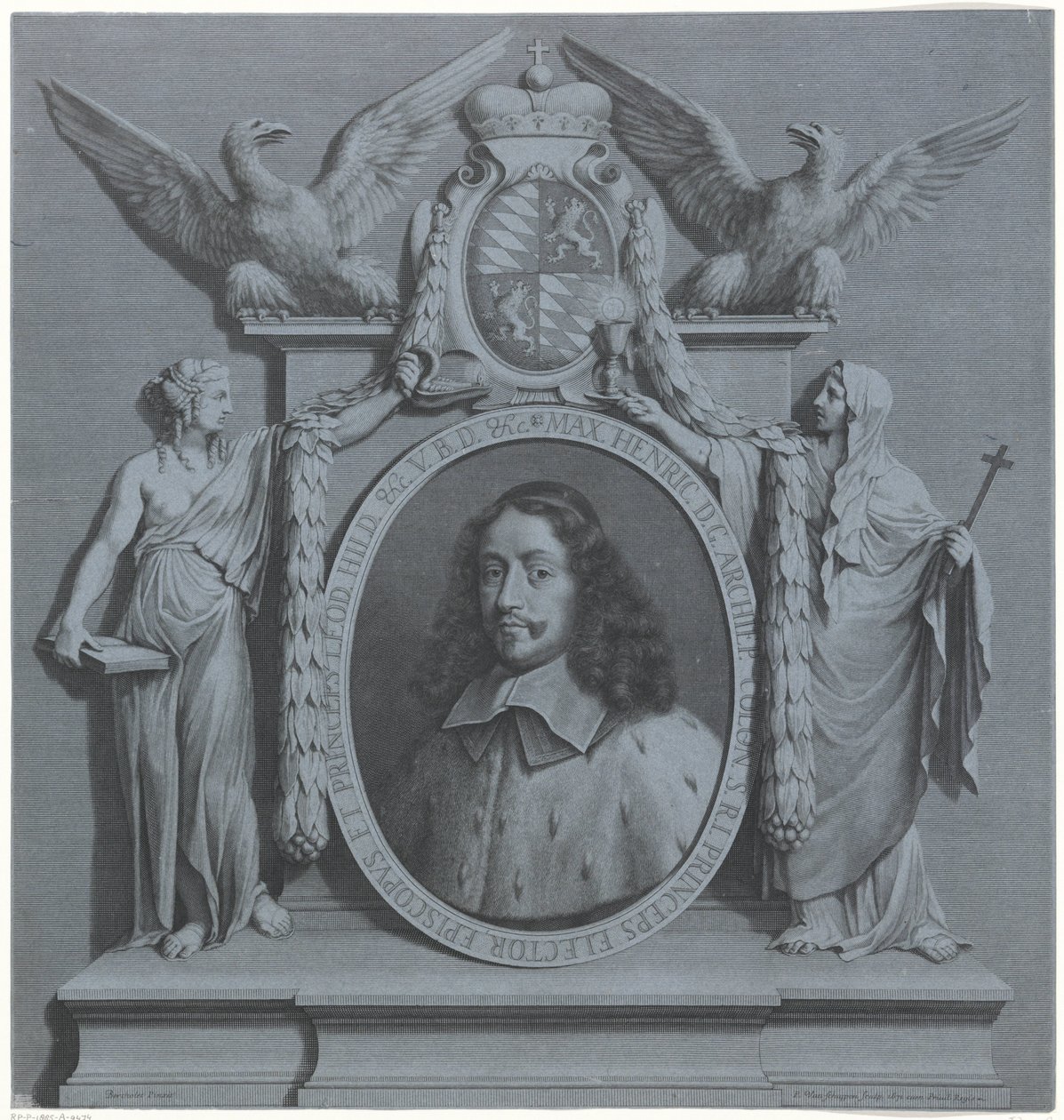 Porträt von Maximilian Heinrich von Bayern, Erzbischof von Köln von Pieter van Schuppen