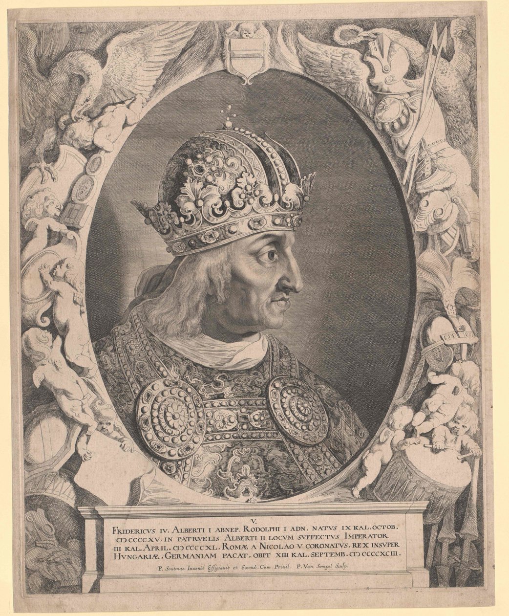 Heiliger Römischer Kaiser Friedrich III. (Druck) von Pieter van Sompel