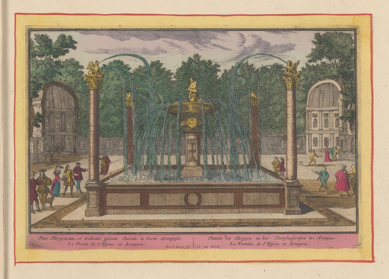Brunnen des Dornzieher in den Gärten des Königlichen Palastes von Aranjuez von Pieter van den Berge