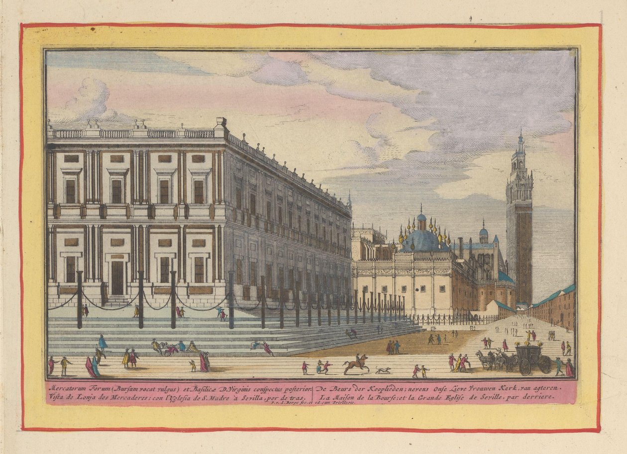 Ansicht der Börse in Sevilla von Pieter van den Berge