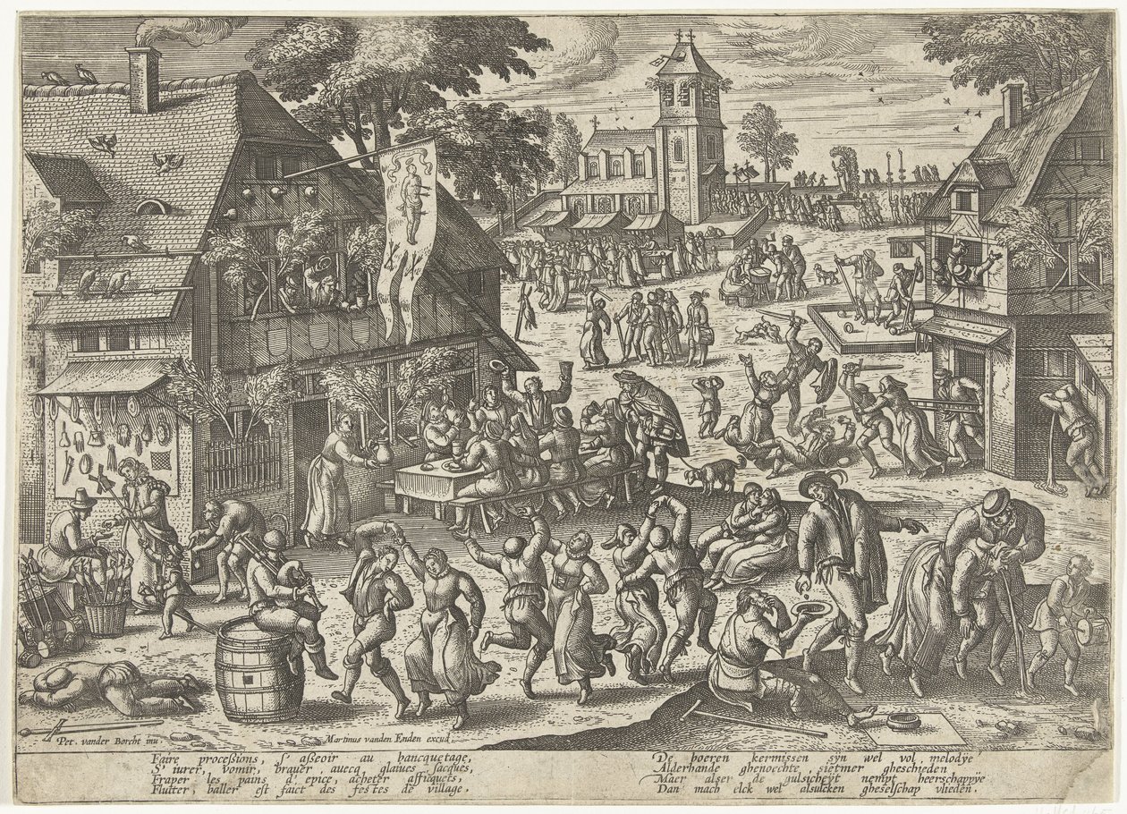 Fest des St. Sebastiaansgilde von Pieter van der Borcht (I)