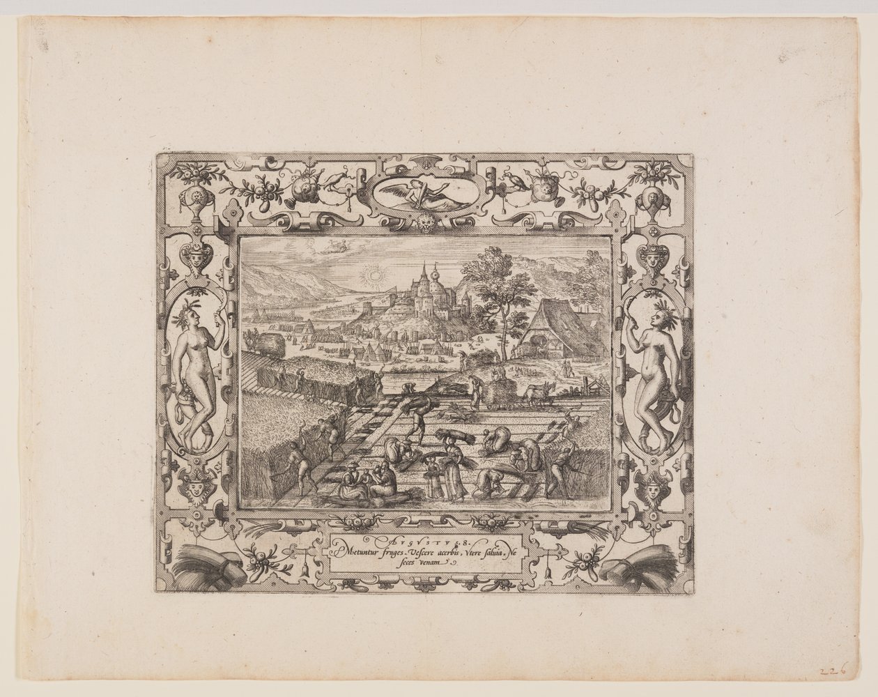 August, aus Die zwölf Monate von Pieter van der Borcht