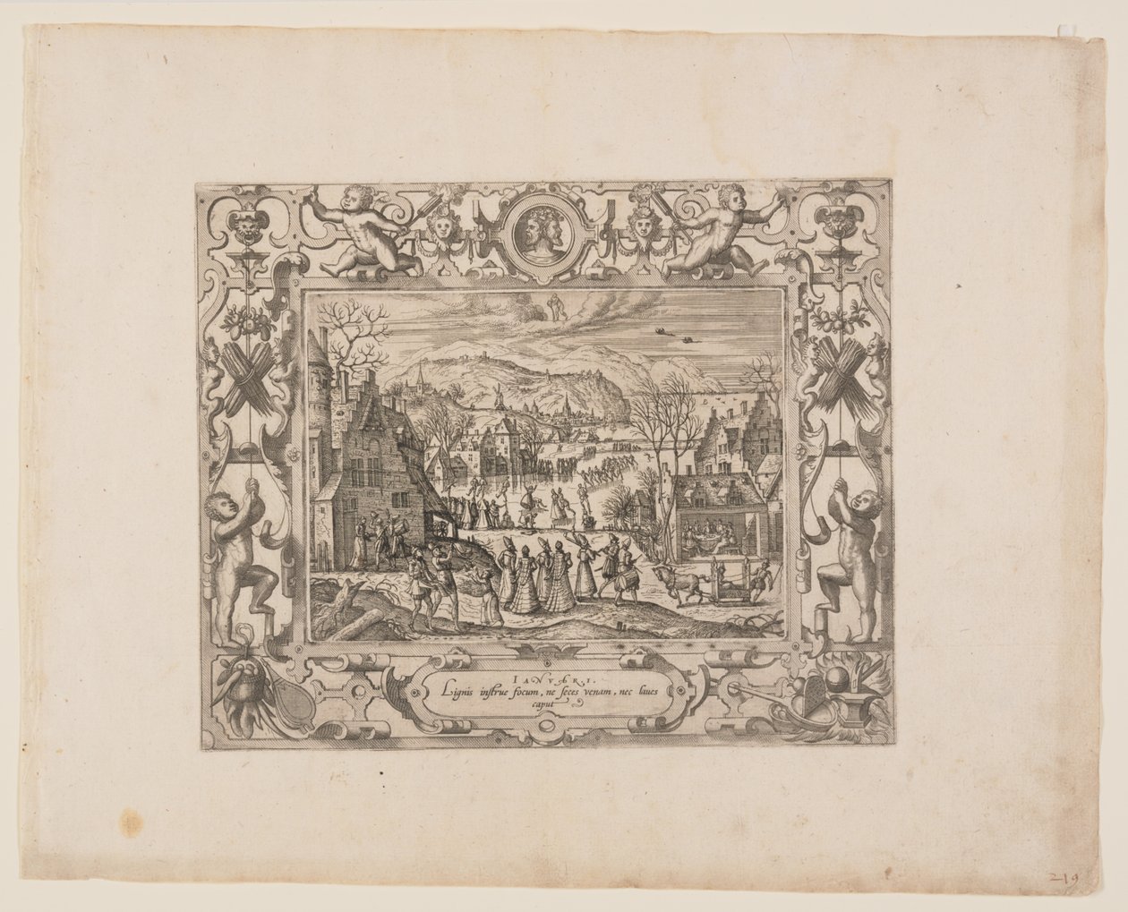 Januar, aus Die zwölf Monate von Pieter van der Borcht