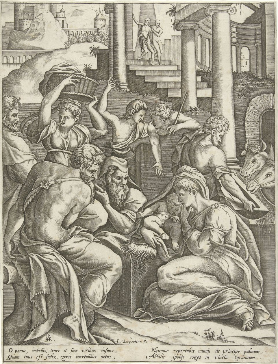 Anbetung durch die Hirten von Pieter van der Heyden
