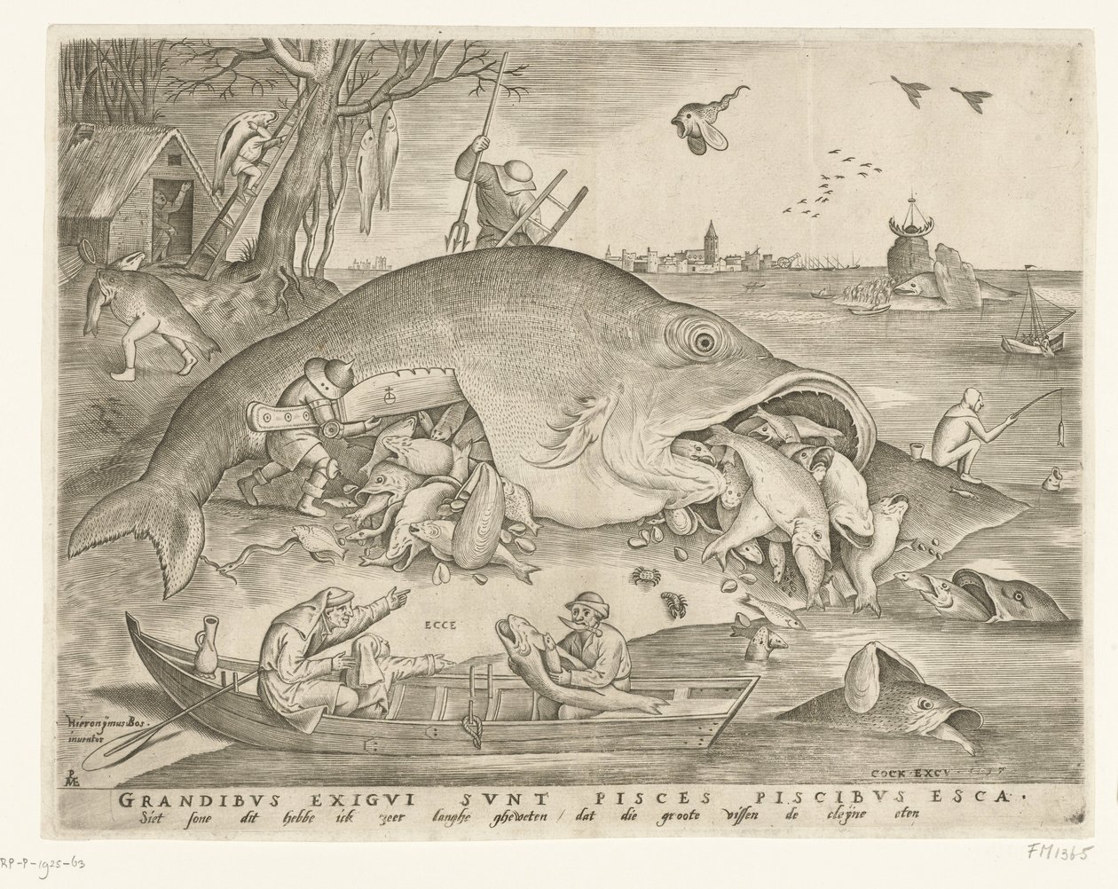 Große Fische schlucken kleine Fische von Pieter van der Heyden