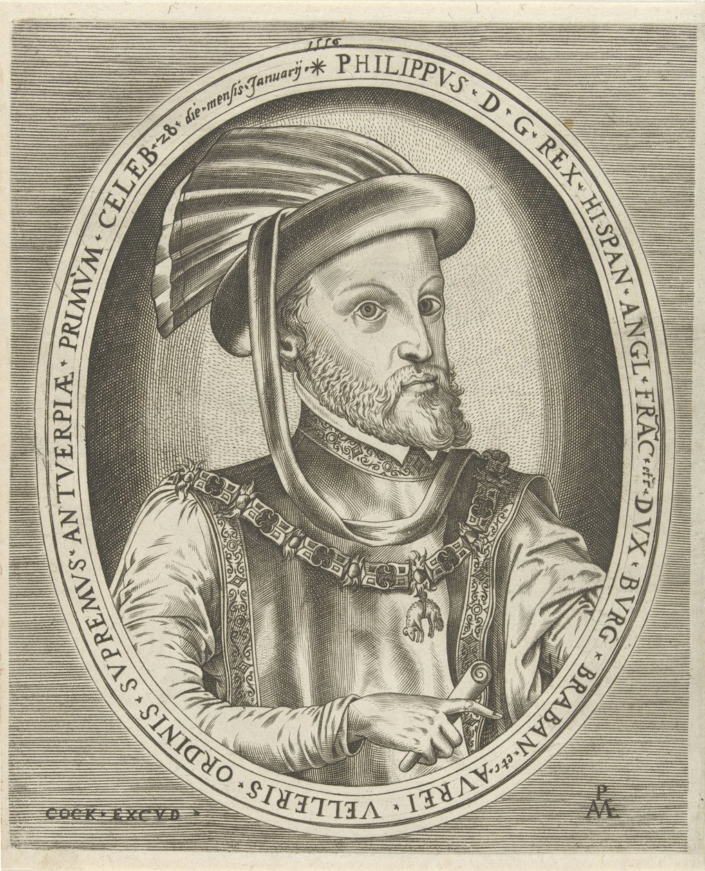 Porträt von Philipp II., König von Spanien (Porträts von Herrschern) von Pieter van der Heyden
