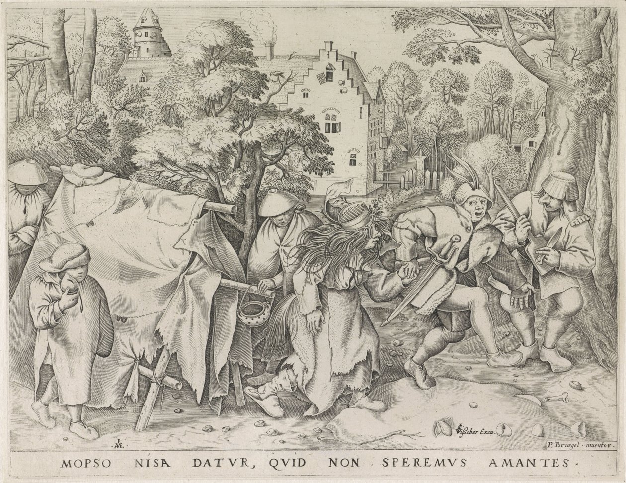 Die schmutzige Braut oder die Hochzeit von Mopsus und Nisa von Pieter van der Heyden