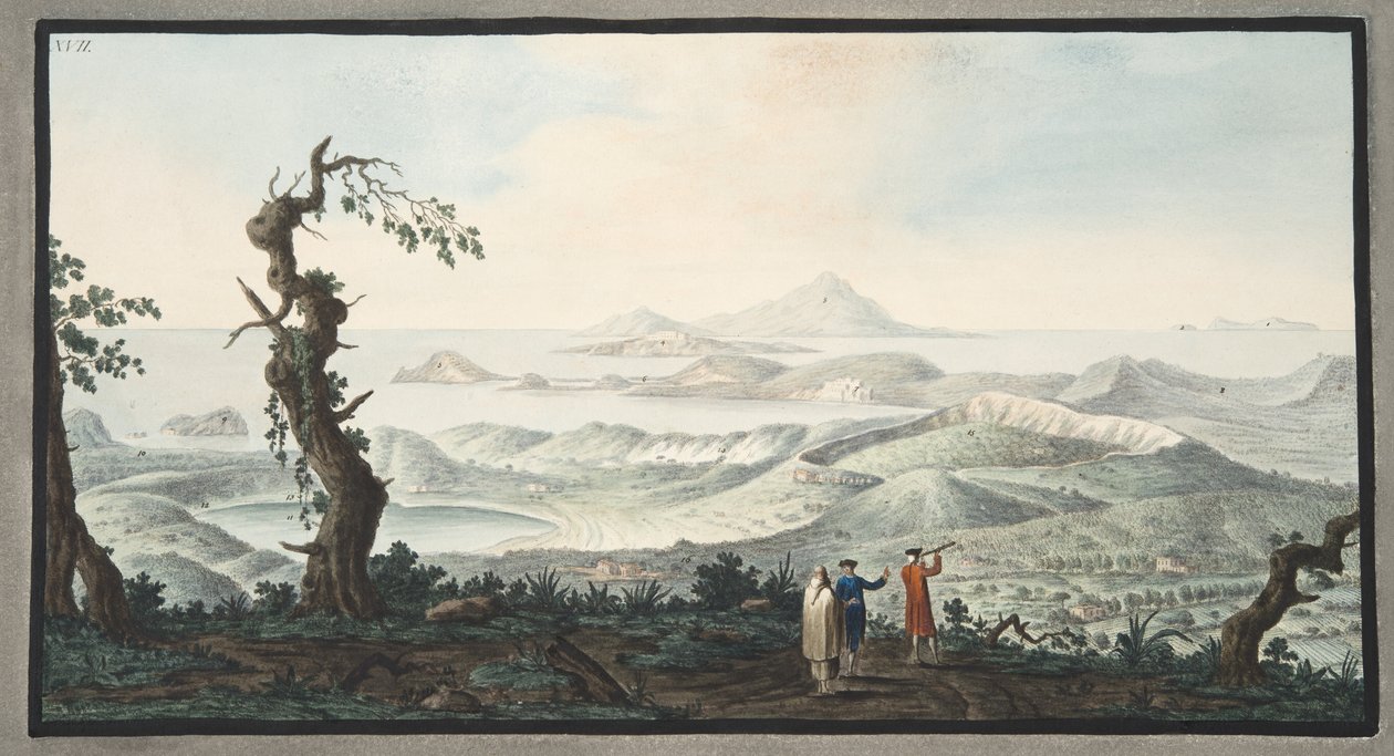 Vogelperspektive vom Kloster der Camalpoli, Tafel XVII, aus 