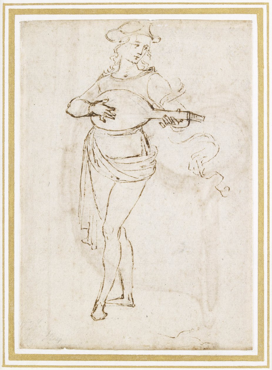 Ein Lautenspieler von Pietro Perugino