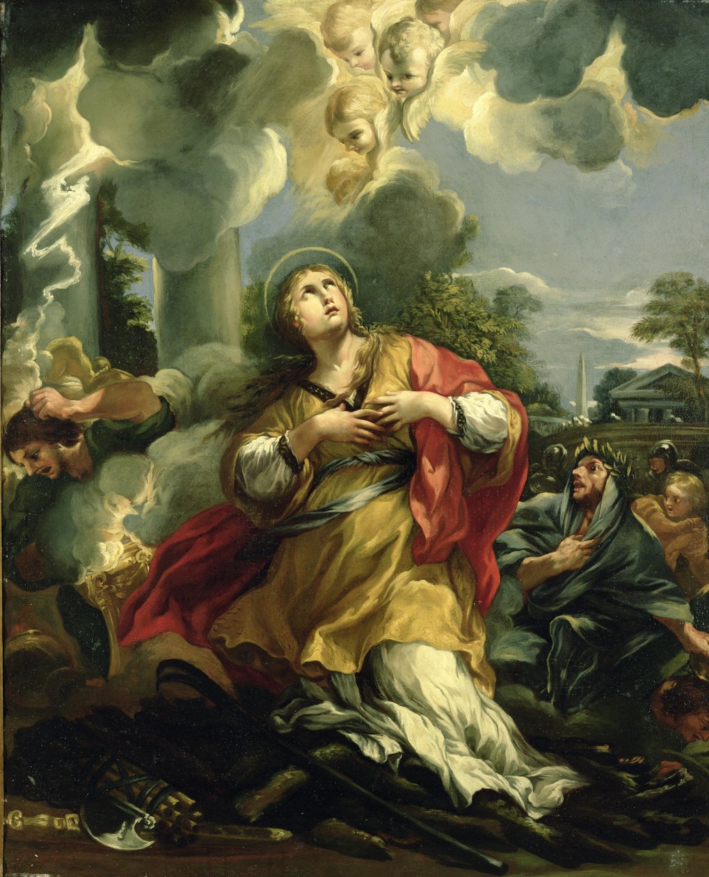 Die Vision der Heiligen Barbara von Pietro da Cortona