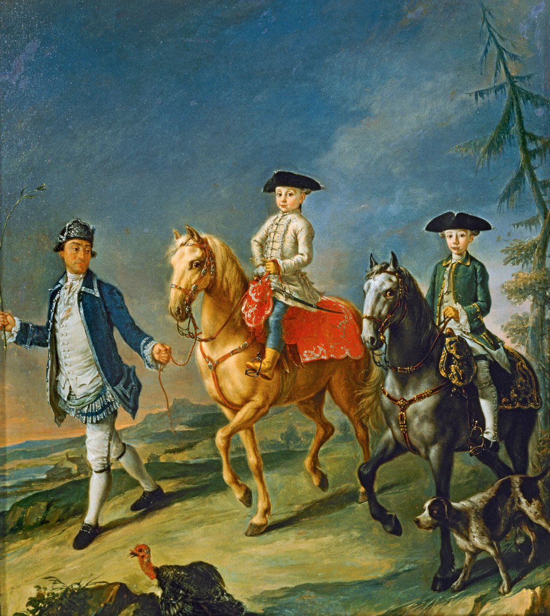 Reiten zu Pferd von Pietro (circle of) Longhi