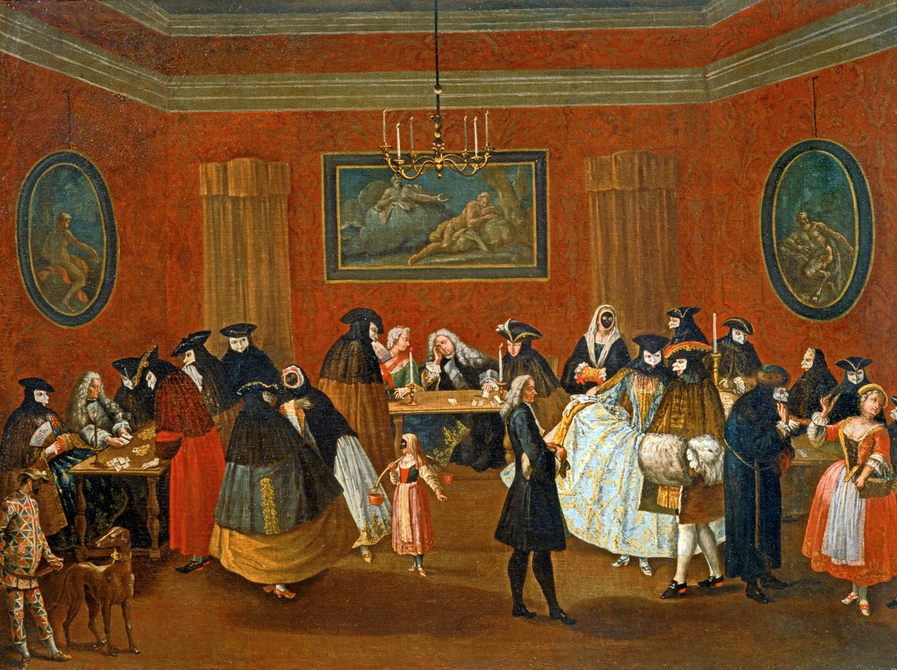 Das Ridotto: Maskeradeszene von Pietro (circle of) Longhi