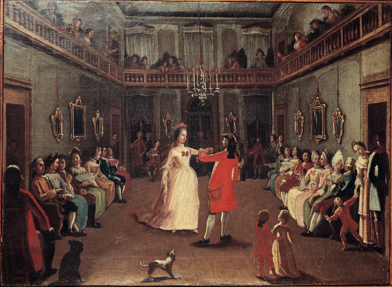 Eröffnung des Balls von Pietro (school of) Longhi