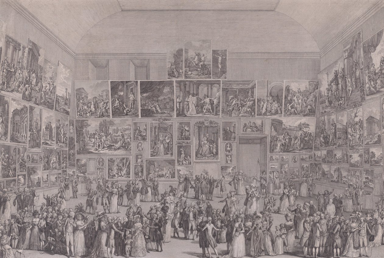 Ausstellung im Salon du Louvre im Jahr 1787 von Pietro Antonio Martini