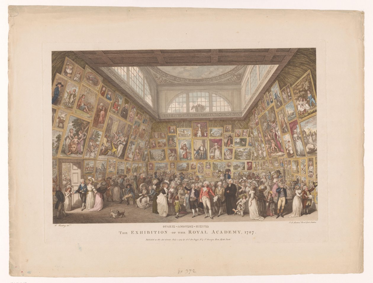 Ausstellung in der Royal Academy in London 1787 von Pietro Antonio Martini