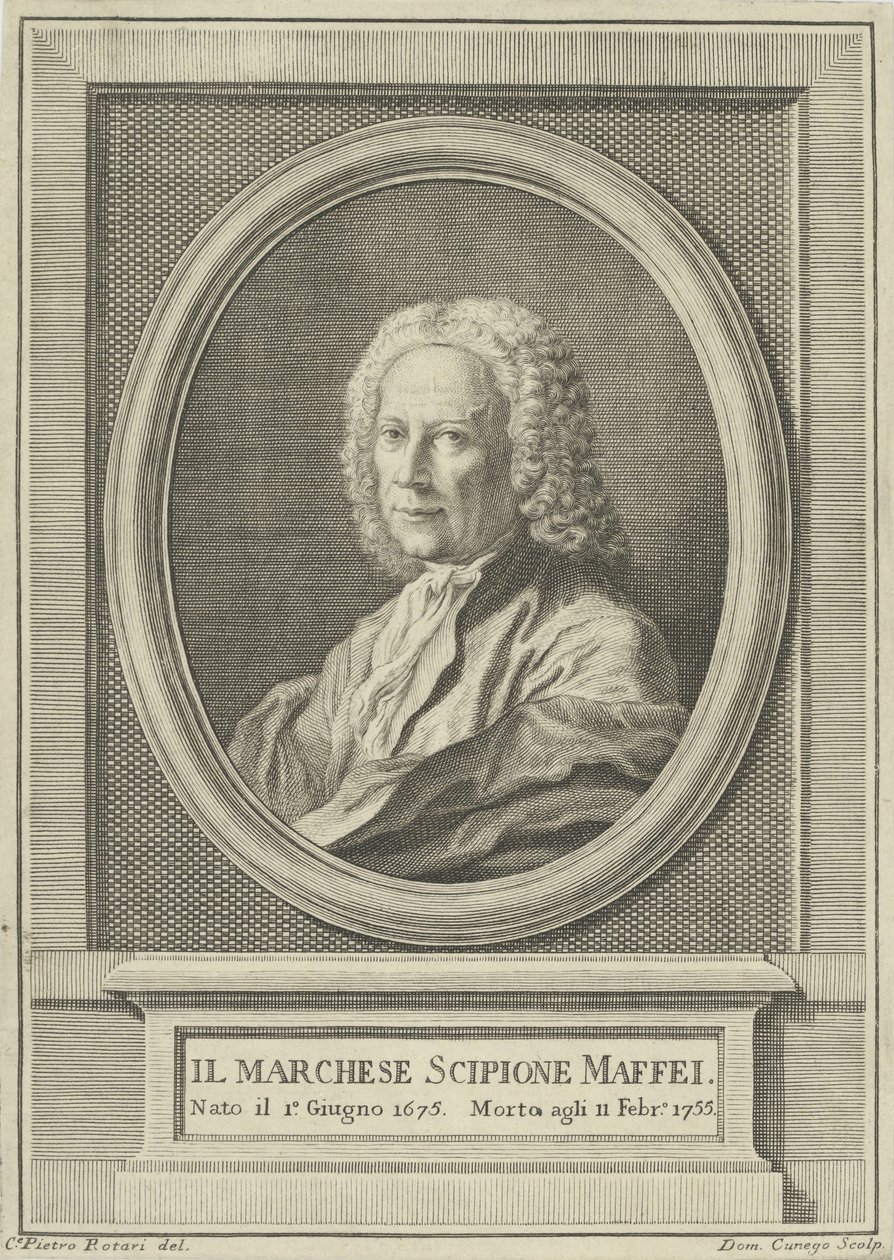 Porträt des Dichters Scipione Maffei, 1675-1755, ca. 1750 von Pietro Antonio Rotari