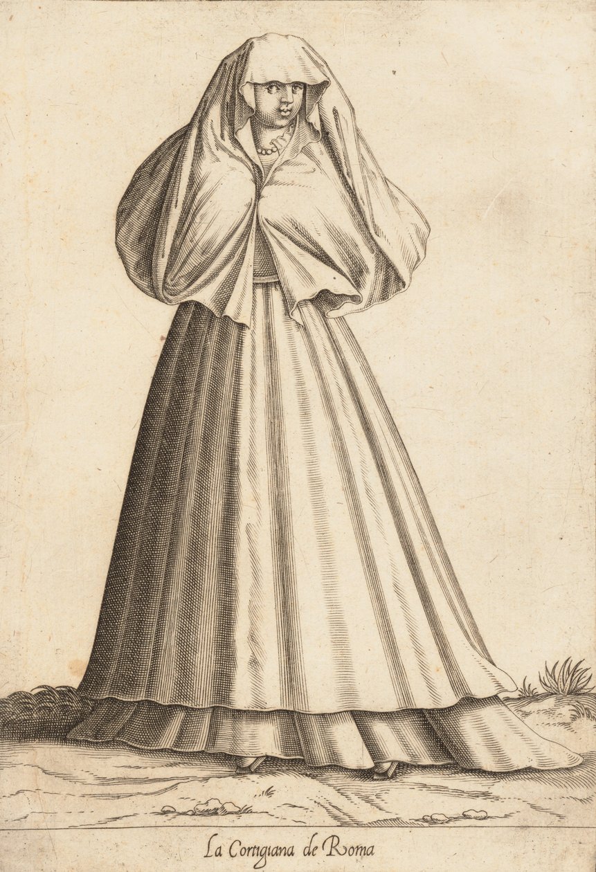 La Cortigiana de Roma, ca. 1580 von Pietro Bertelli.