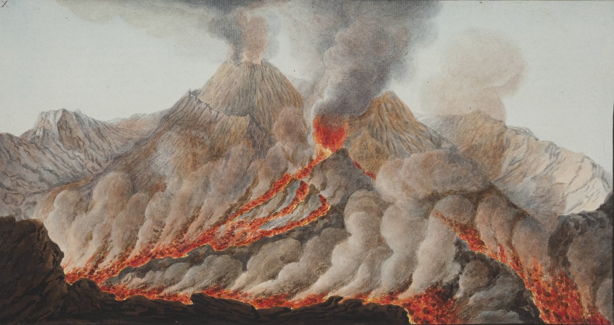 Tafel X aus Campi Phlegraei: Beobachtungen der Vulkane der beiden Sizilien von William Hamilton, 1776 von Pietro Fabris