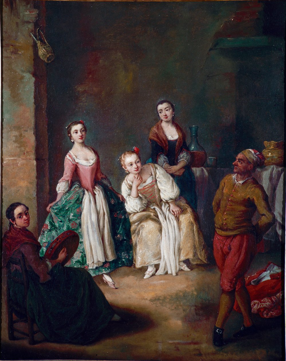 La forlane (La furlana), ein Volkstanz der Region Venedig. Gemälde von Pietro Longhi (1702-1785) 1750. Ca 