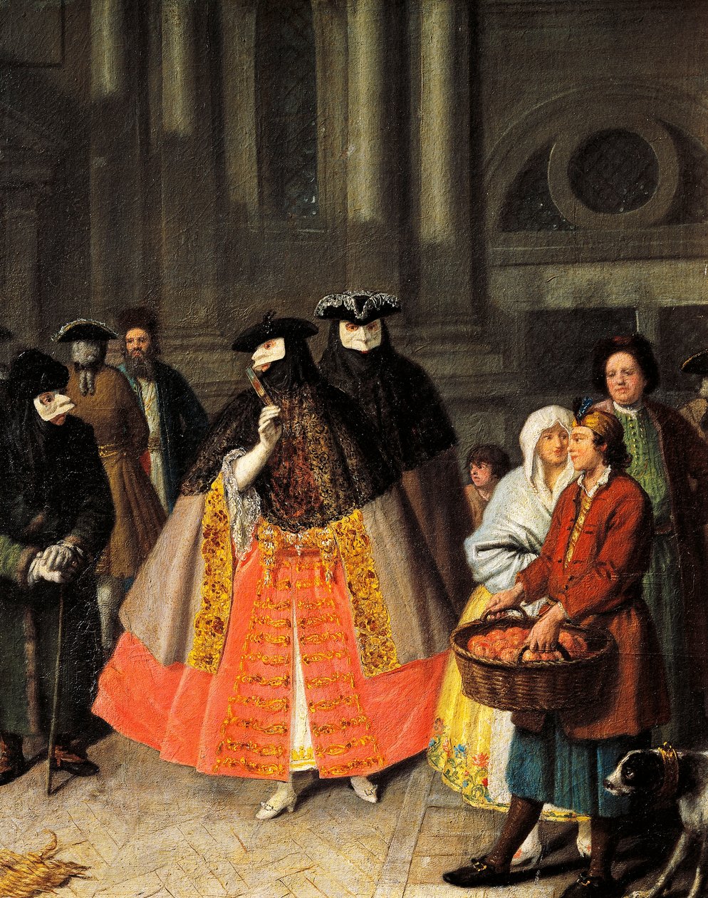 Gespräche zwischen Baute-Masken von Pietro Longhi