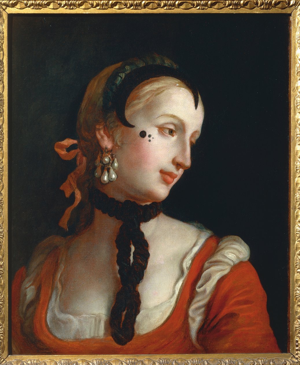 Venedig: Frau mit Schönheitsfleck von Pietro Longhi