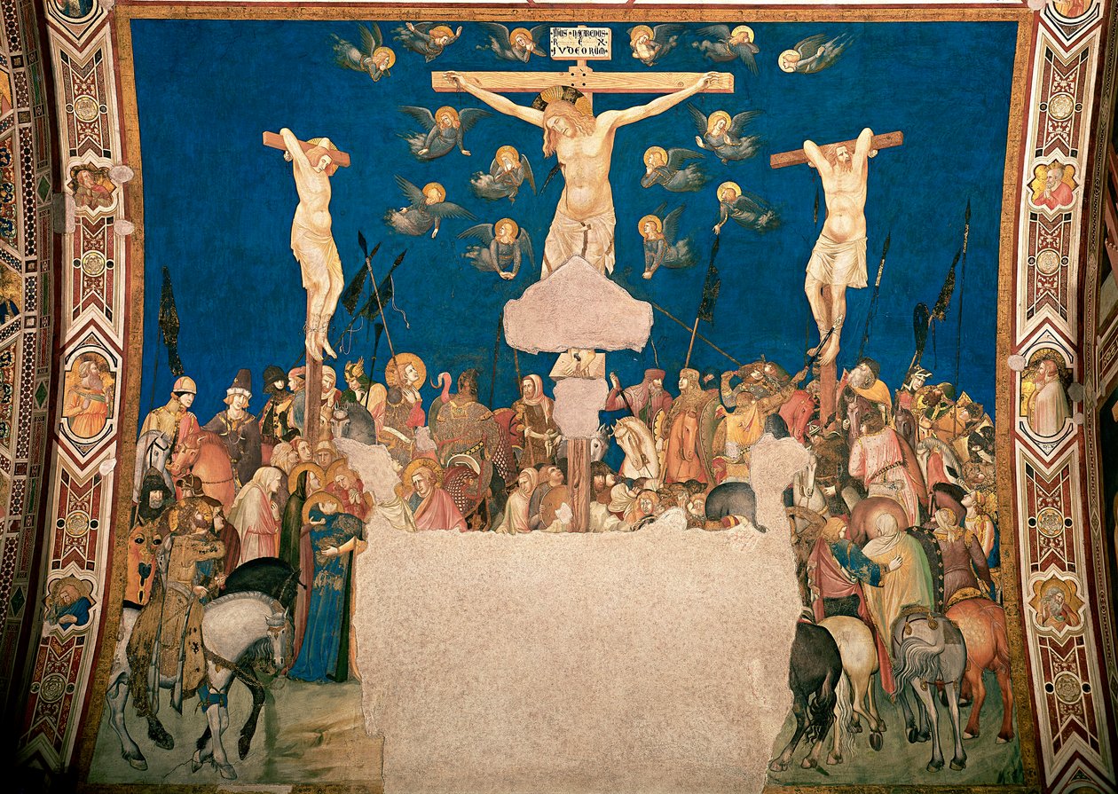 Kreuzigung (Fresko) von Pietro Lorenzetti