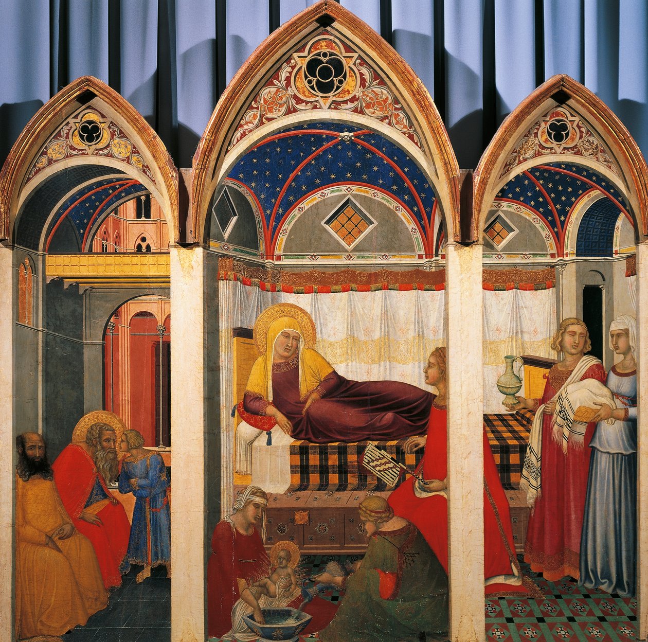 Triptychon der Geburt der Jungfrau von Pietro Lorenzetti