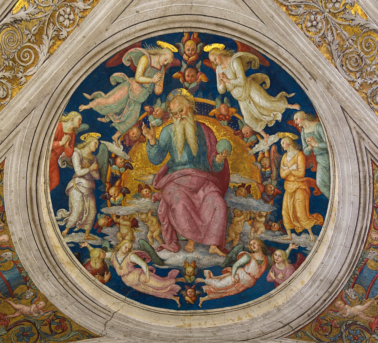 Gottvater mit Engeln aus der Stanza dell