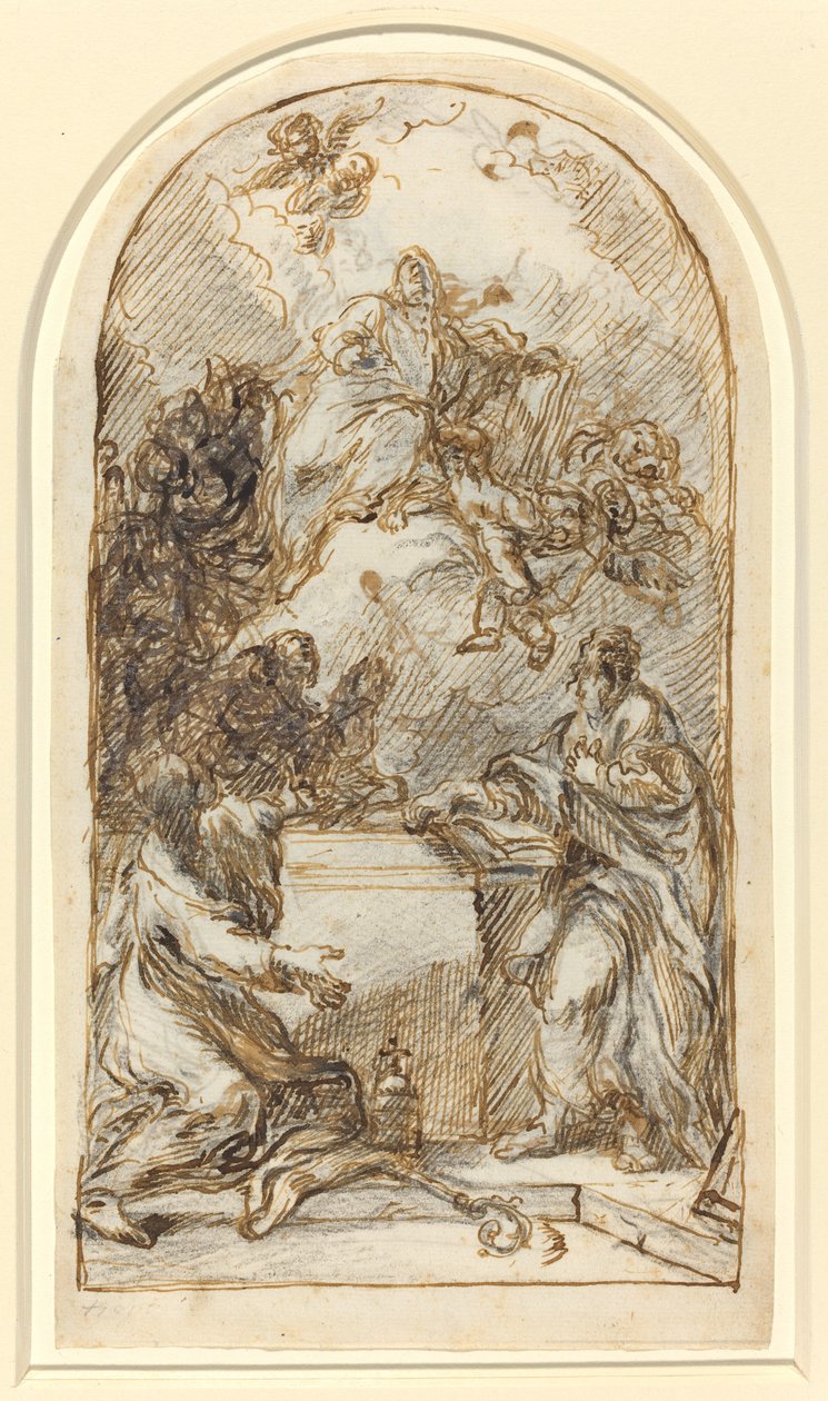 Die Apotheose des Heiligen Markus [recto und verso] von Pietro Roselli