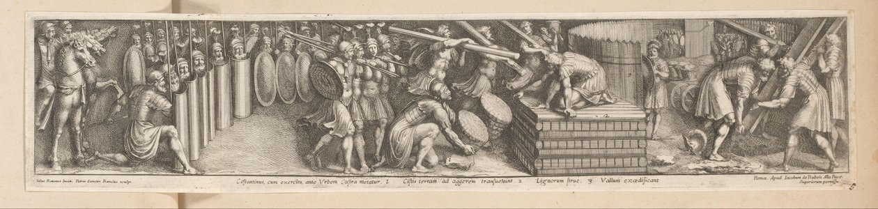 Soldaten schlagen ein Lager auf von Pietro Sante Bartoli