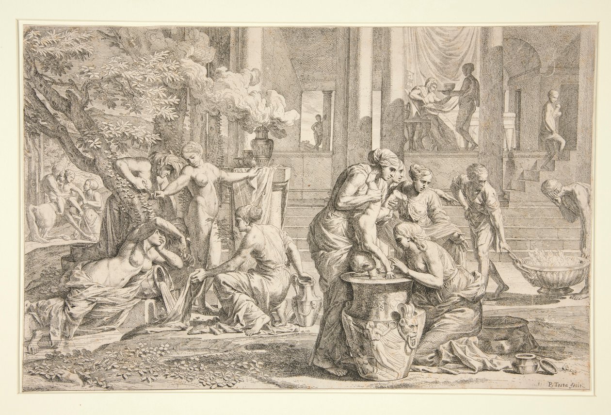 Die Geburt und Kindheit des Achilles von Pietro Testa