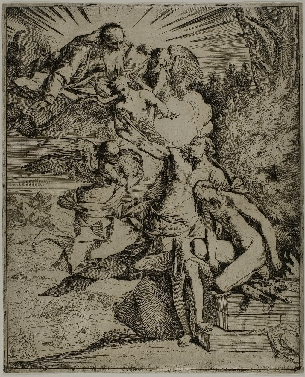 Das Opfer Isaaks von Pietro Testa