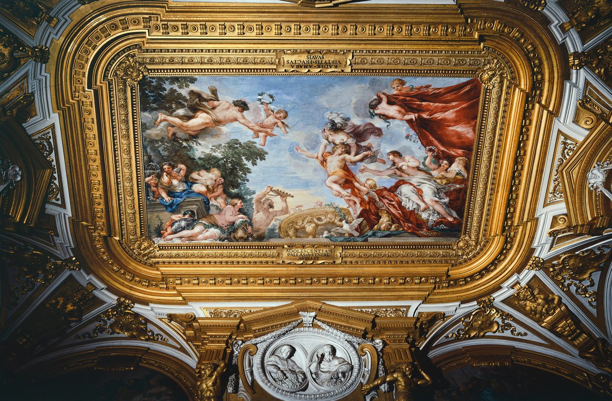 Venus, Planeten-Freskenzyklus, von Pietro da Cortona, Pitti-Palast, Venus-Planetenzimmer, Florenz von Pietro da (1596 1669) Cortona
