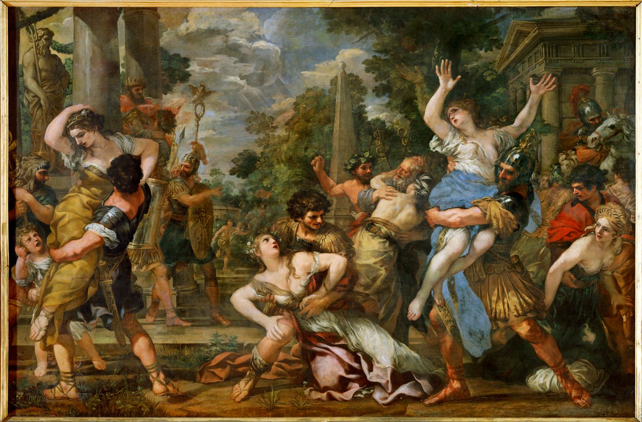 Der Raub der Sabinerinnen von Pietro da & Ferri Ciro (1634-89) Cortona