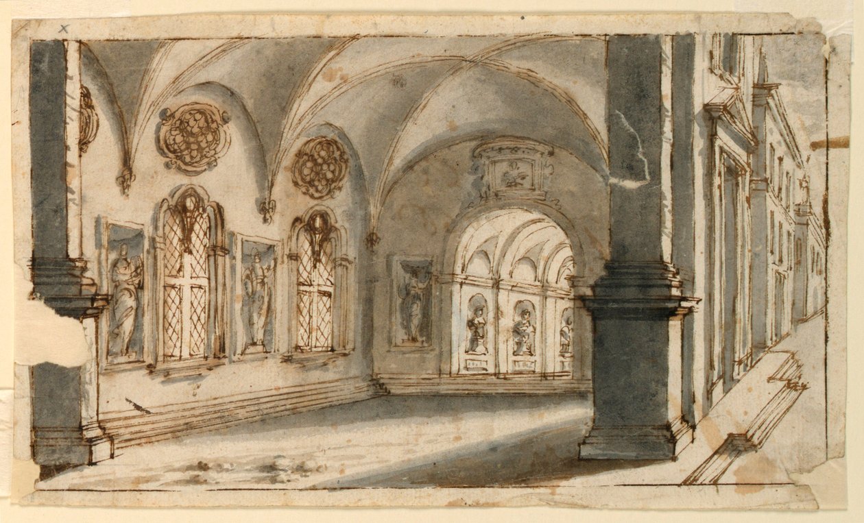Bühnenbild, Inneres der Apsiden von Pio Panfili