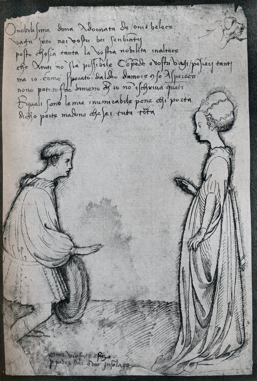 Ein Liebesduett, 15. Jahrhundert, 1925 von Antonio Pisanello