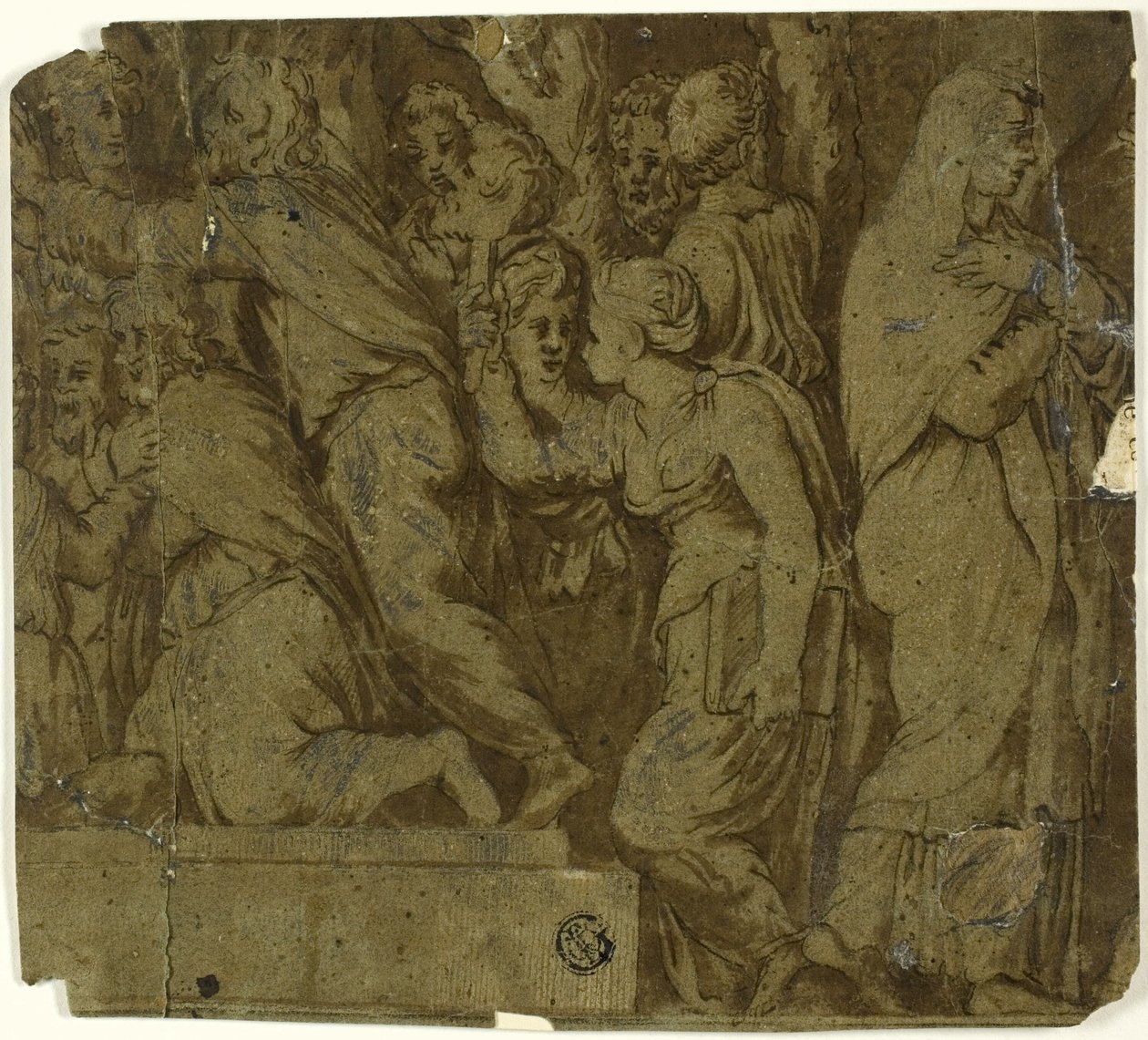 Geschichte von Niobe: Anbeter; Latona von Polidoro da Caravaggio