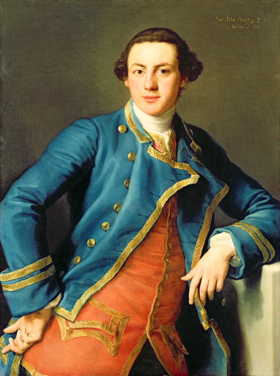 Porträt von Sir John Armytage (1732-58), 2. Baronet von Kirklees, 1758 von Pompeo Girolamo Batoni