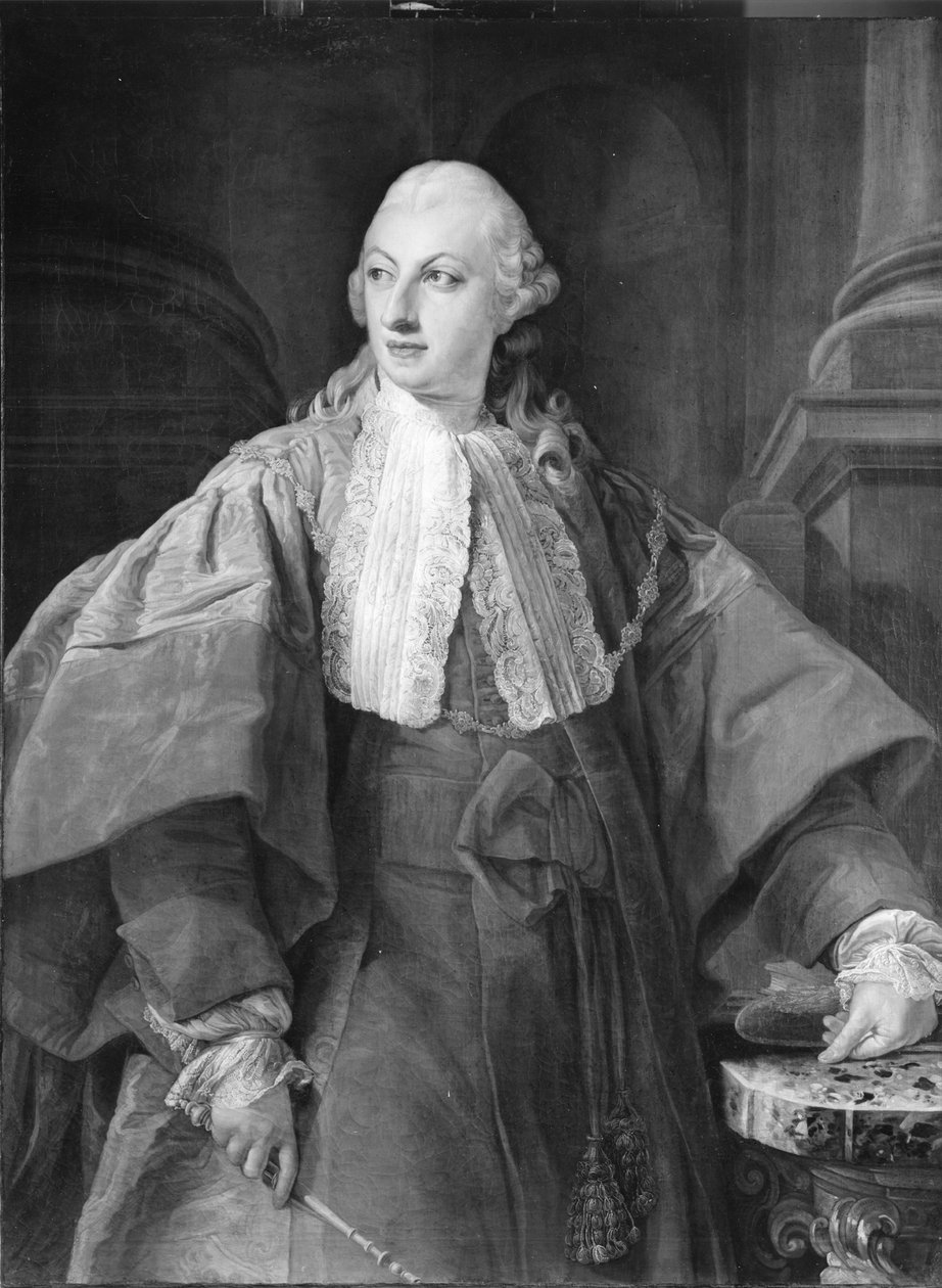 Porträt von Prinz Abbondio Rezzonico als Senator von Rom von Pompeo Girolamo Batoni