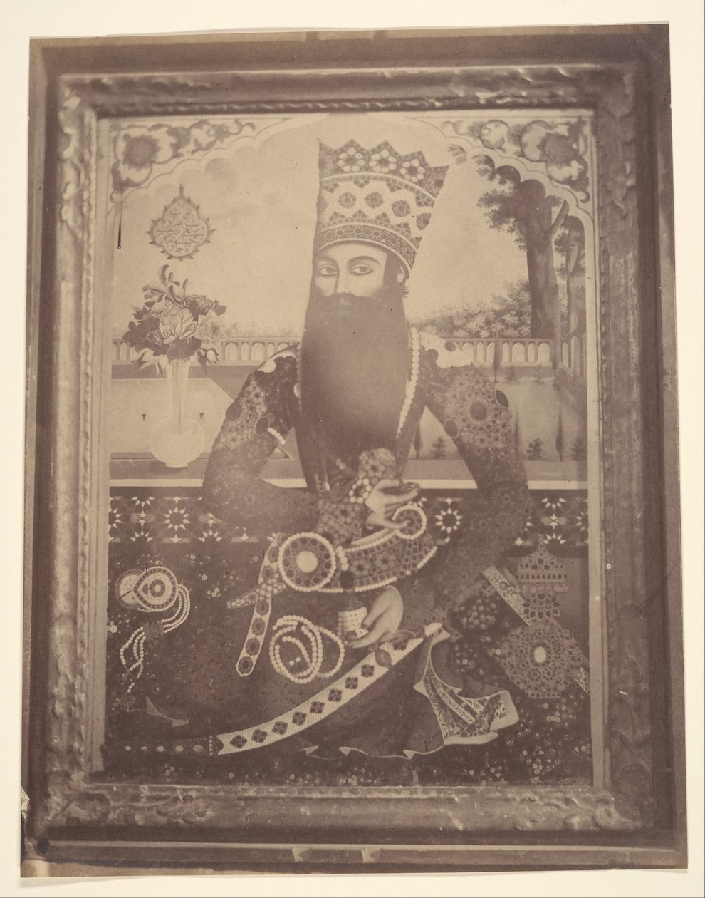 [Fath-Ali Shah, Gemälde, das einst Hmah [] Saula, dem Onkel des Königs, gehörte] von Possibly by Luigi Pesce.